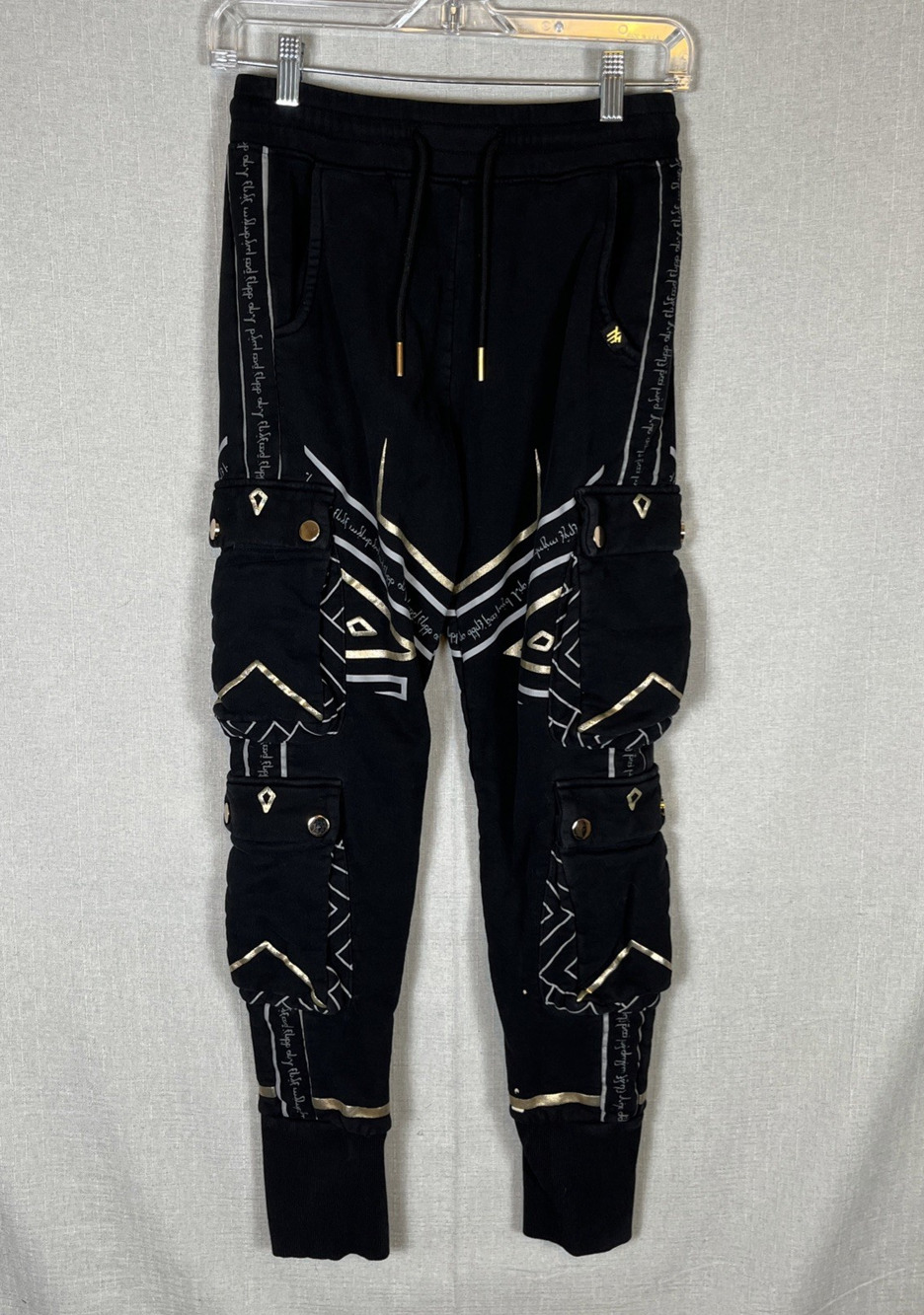 Black Nerdforge Cryptic Gold 2.0 Joggers Unisex Adult Small